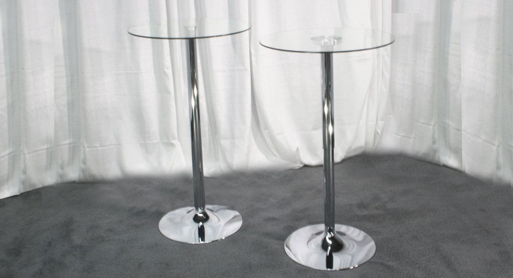 24" Round Glass Top at 42" high